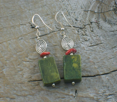 Native American Jewelry Serpentine Earrings